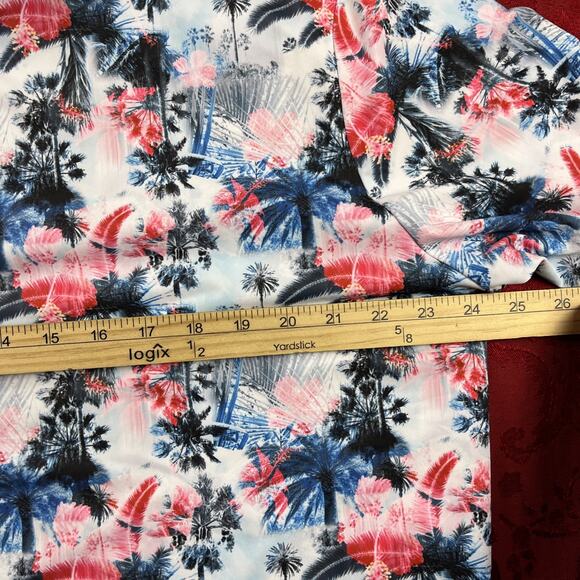 Sunday Swagger Shirt Mens XL White Graphic Print Palm Tree AOP Golf Beach Party - Picture 6 of 10